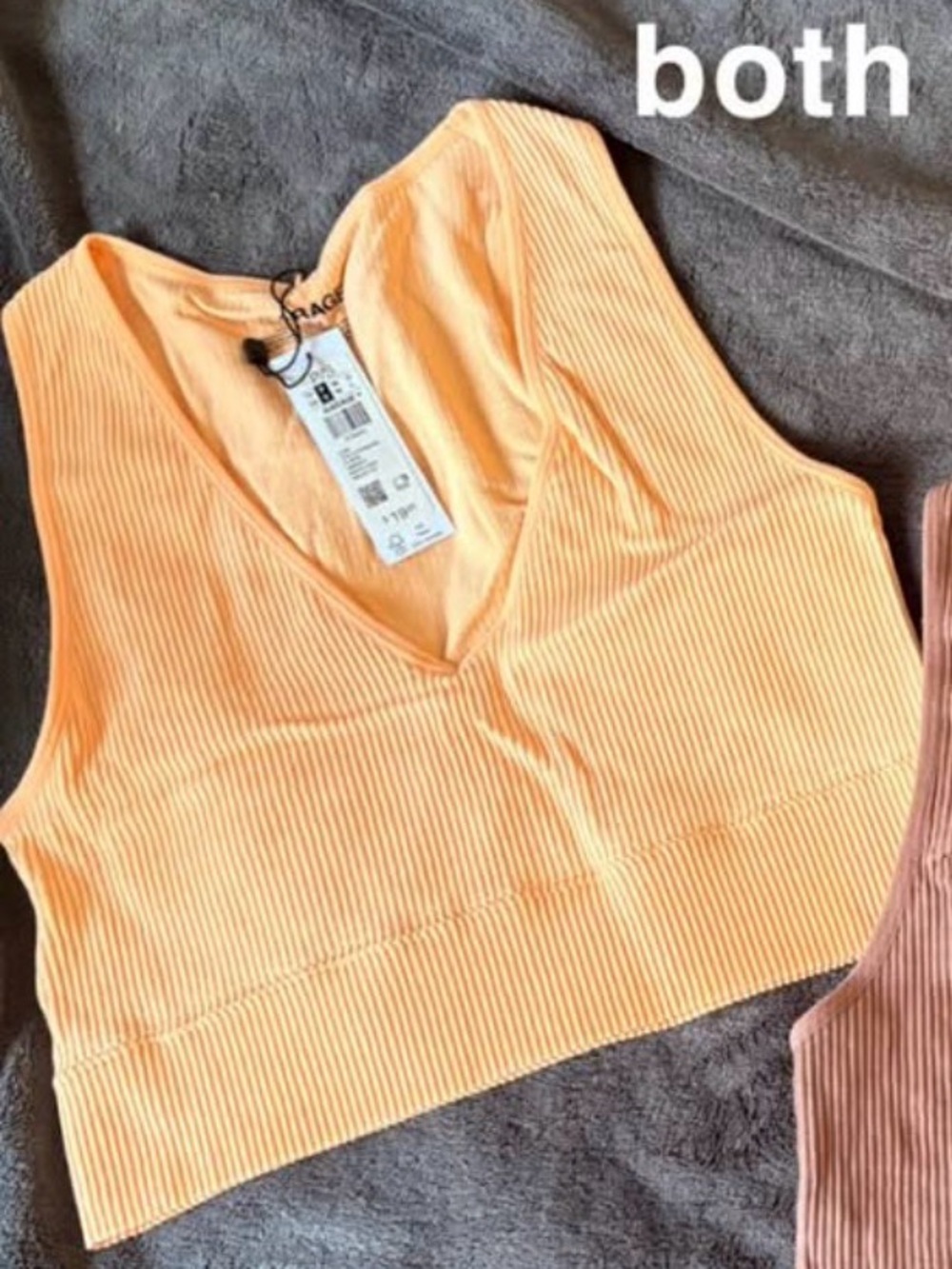 NWT garage ribbed plunge seamless tank top size small
